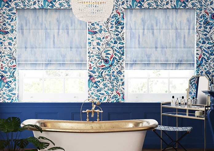 Waterfall, Azure - Motorised Roman Blind - Image 3